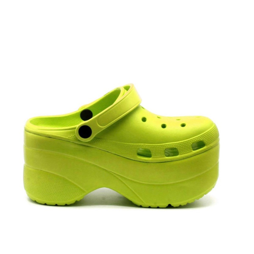 Lime Green Platform Sandals